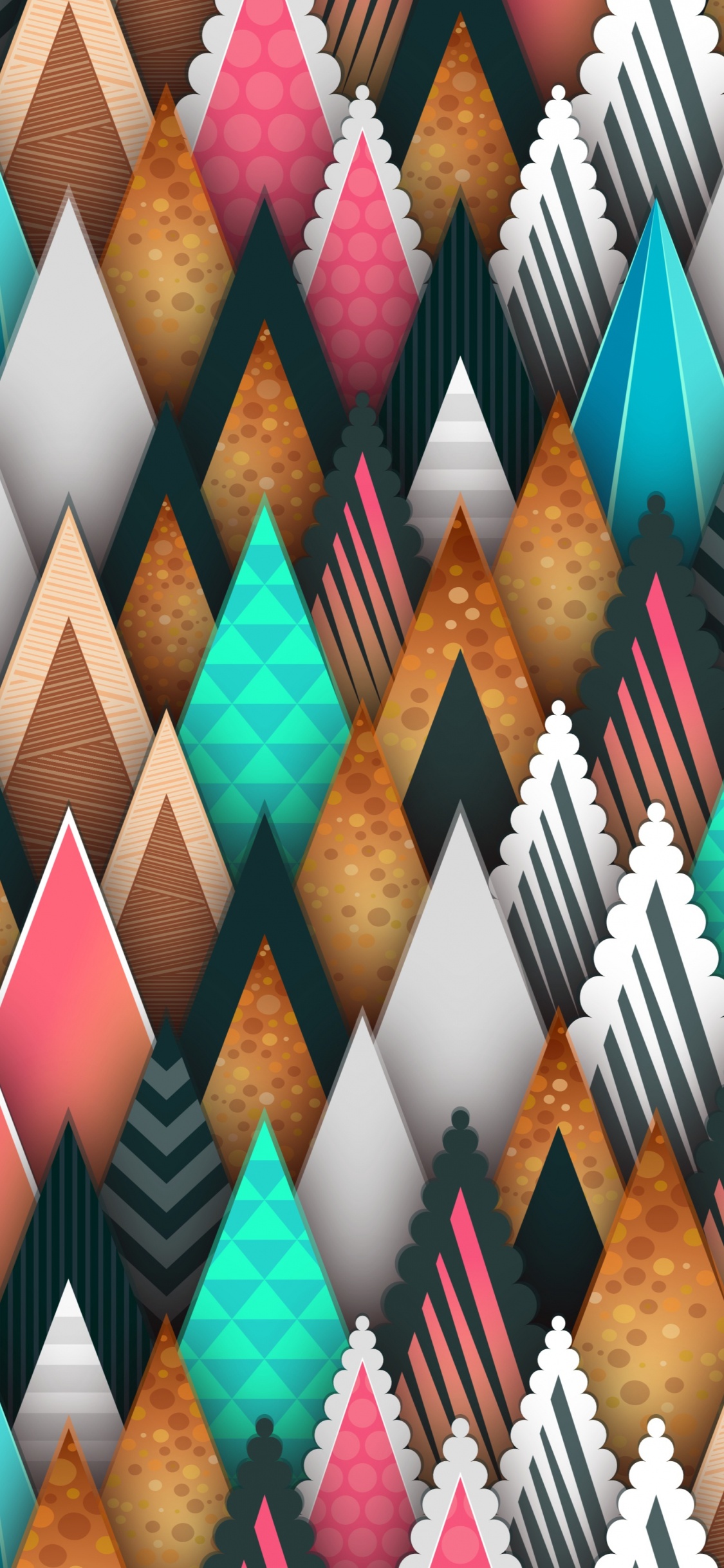 Multi Colored Paper on Brown Wooden Table. Wallpaper in 1125x2436 Resolution