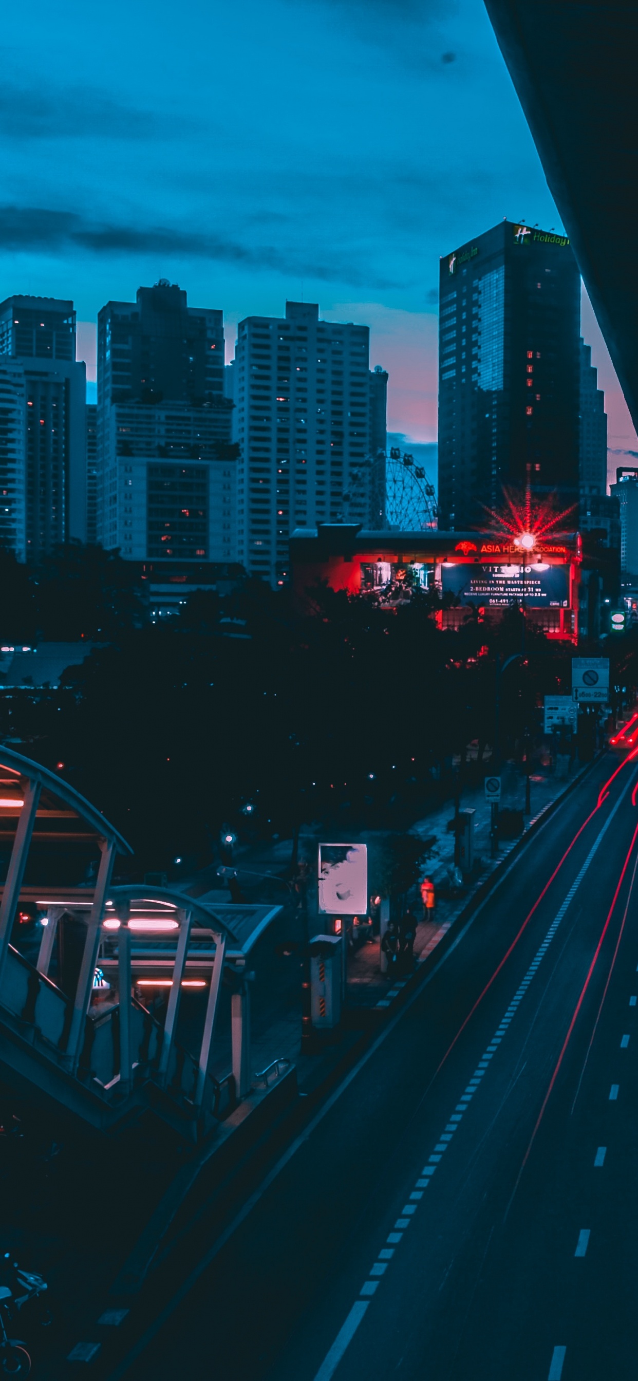 People Walking on Street During Night Time. Wallpaper in 1242x2688 Resolution