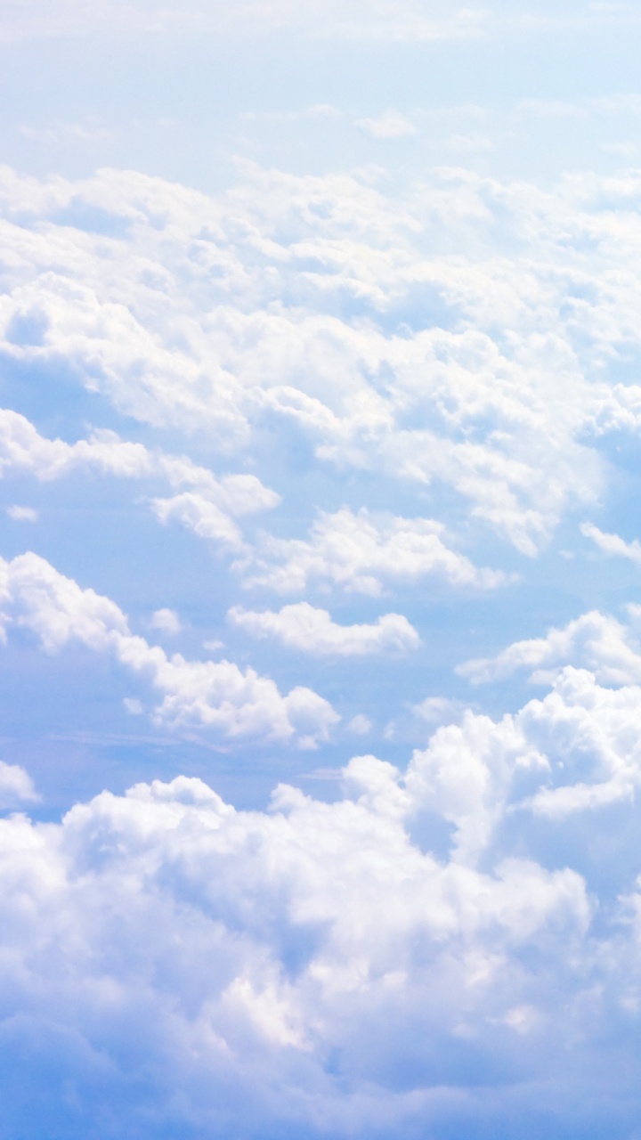 White Clouds and Blue Sky. Wallpaper in 720x1280 Resolution