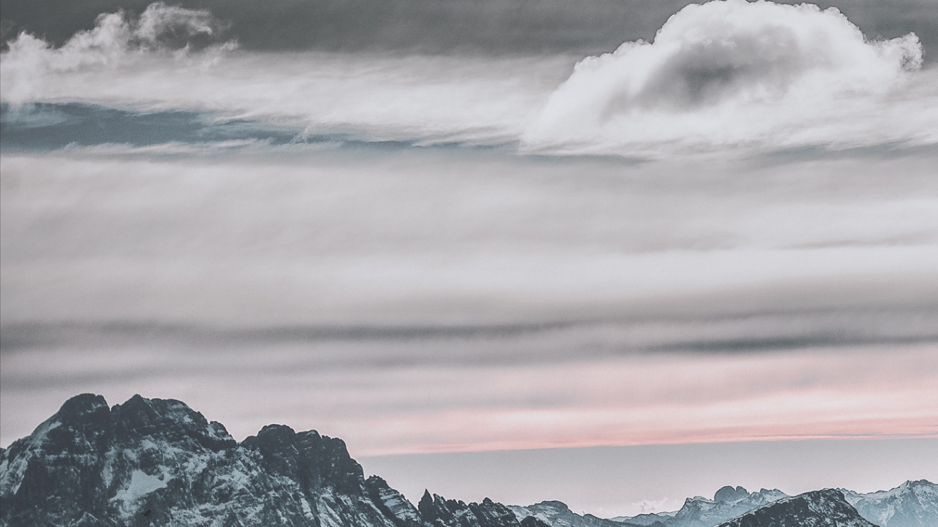 Nieve, Montaña, Ambiente, Naturaleza, Highland. Wallpaper in 1366x768 Resolution