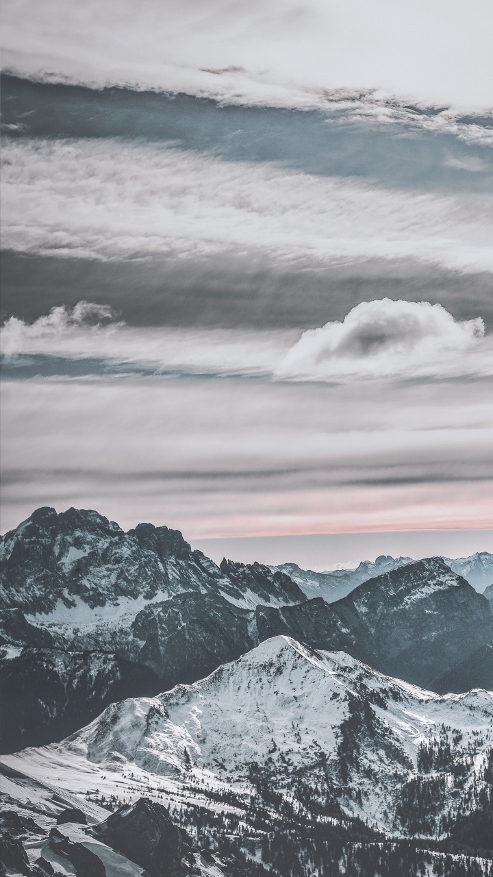 Schnee, Atmosphäre, Cloud, Natur, Hochland. Wallpaper in 720x1280 Resolution