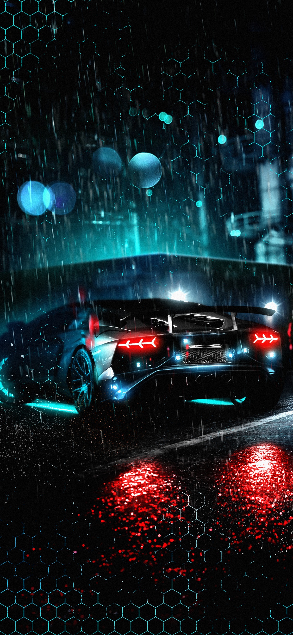 Reflection, Sports Car, Cars, Luxury Car, Bass Boosted. Wallpaper in 1125x2436 Resolution