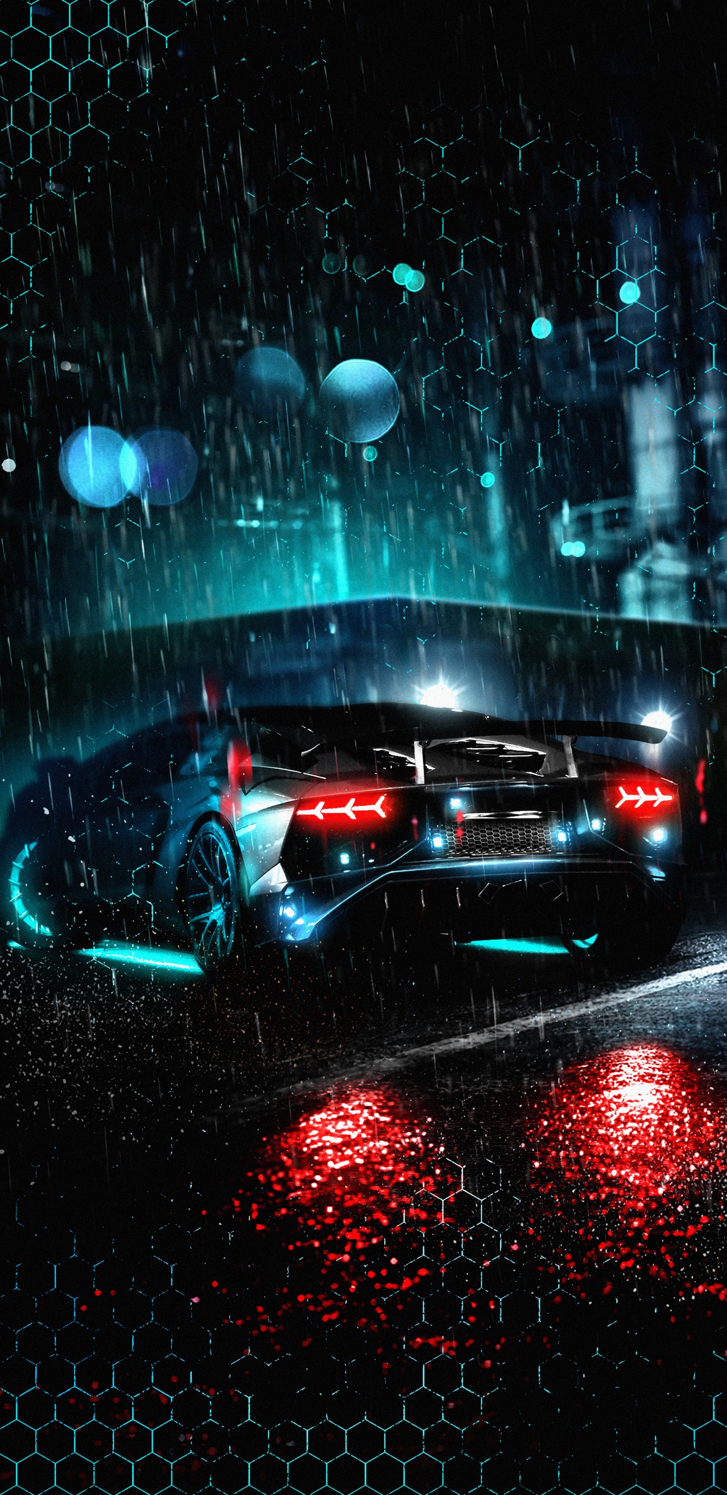 Reflection, Sports Car, Cars, Luxury Car, Bass Boosted. Wallpaper in 1440x2960 Resolution