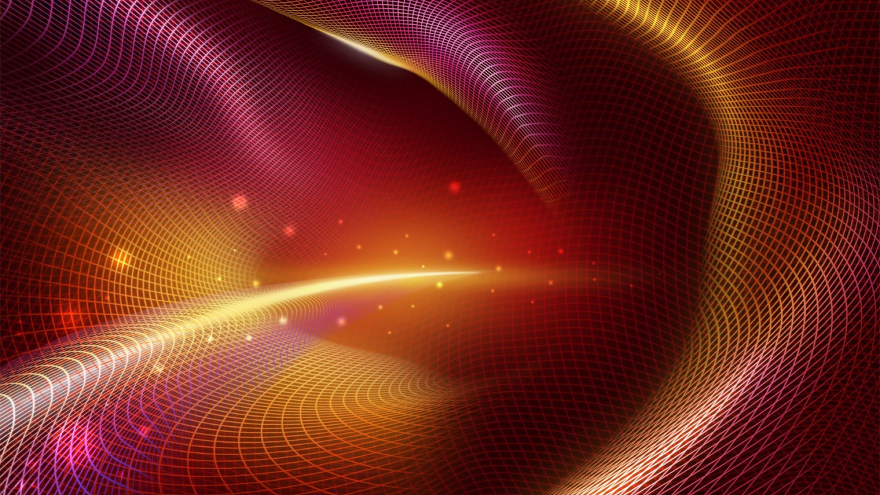 Rotes Und Gelbes Licht Digitales Hintergrundbild. Wallpaper in 1280x720 Resolution