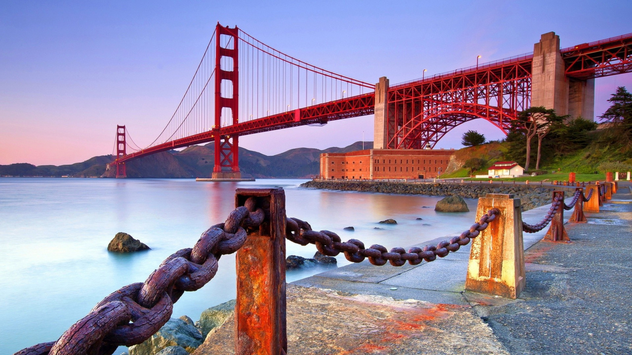 Pont du Golden Gate San Francisco Californie. Wallpaper in 1280x720 Resolution