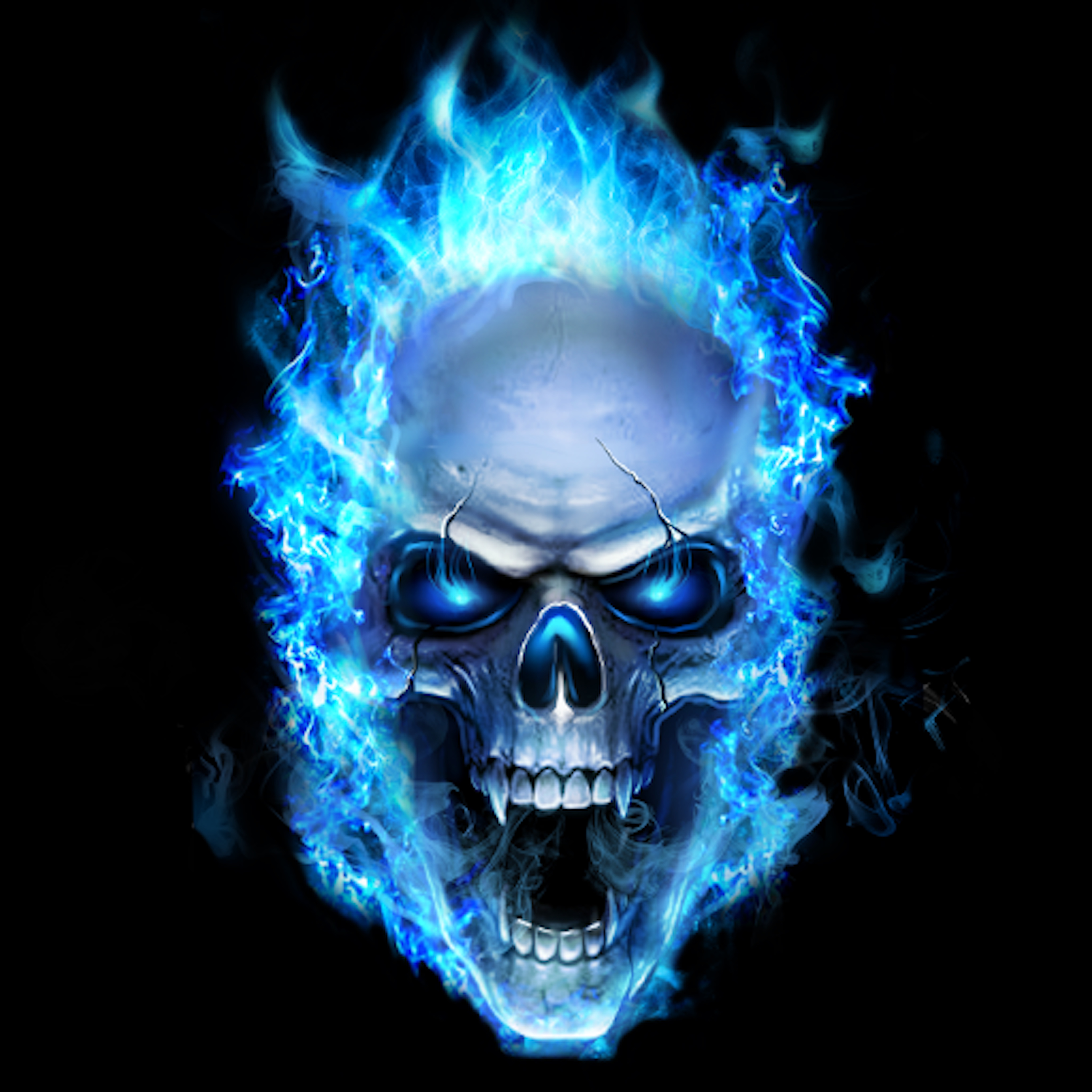 Premium AI Image  The flaming skull screams epic