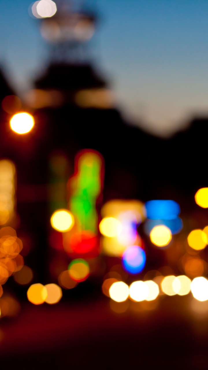 Photographie Bokeh Des Lumières de la Ville Pendant la Nuit. Wallpaper in 720x1280 Resolution