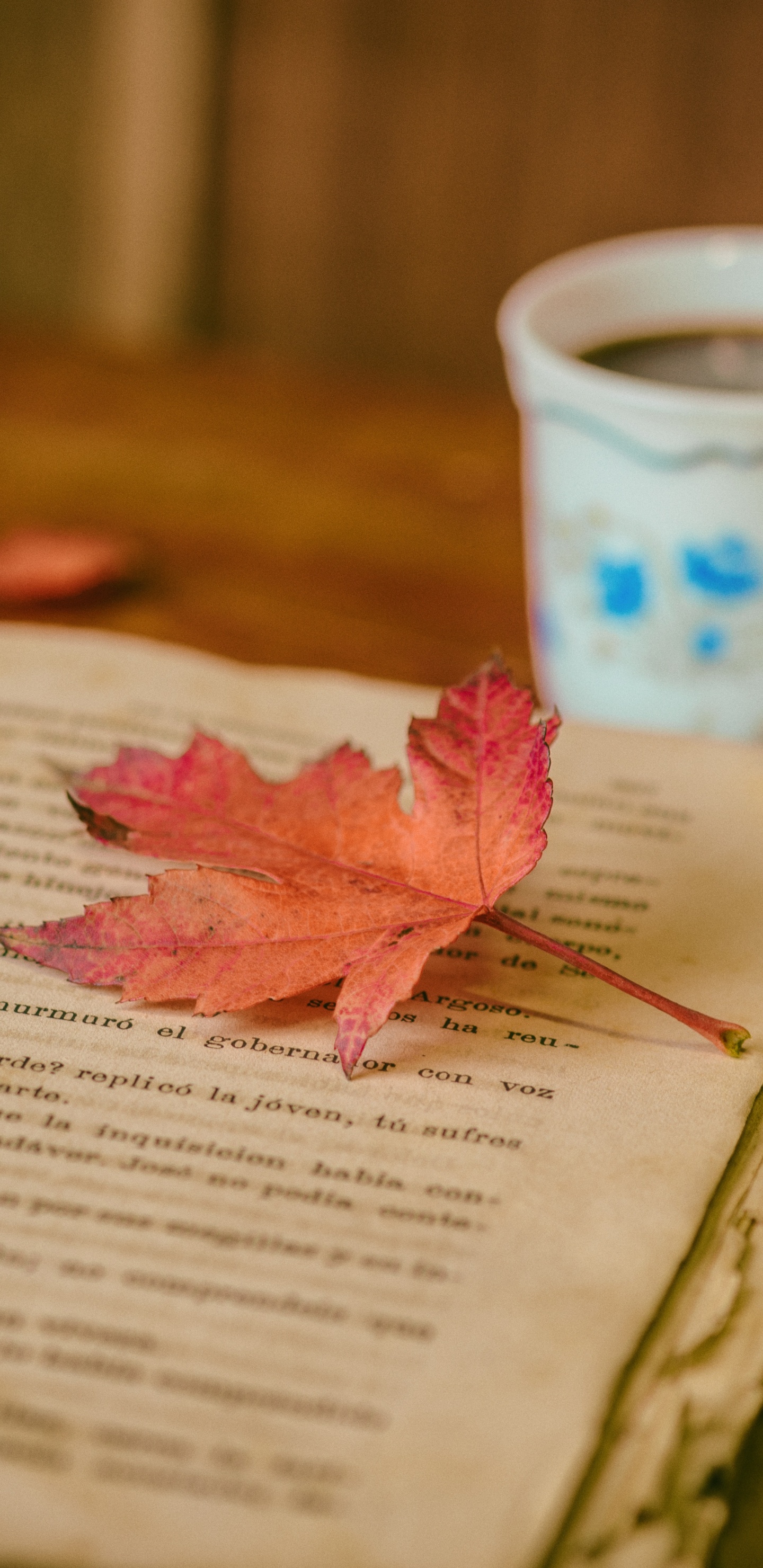 Tasse en Céramique Blanche Sur la Page du Livre Blanc. Wallpaper in 1440x2960 Resolution