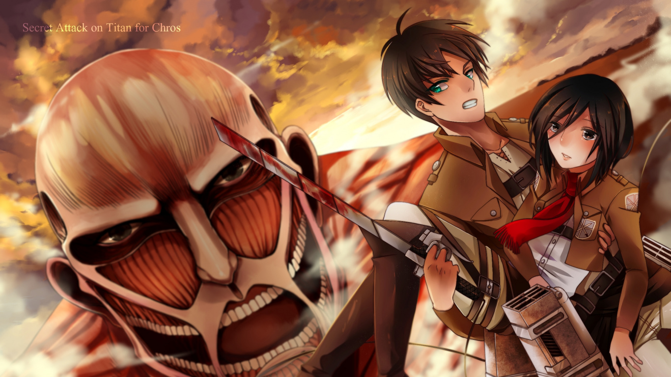 Braunhaarige Weibliche Anime-Figur. Wallpaper in 1366x768 Resolution