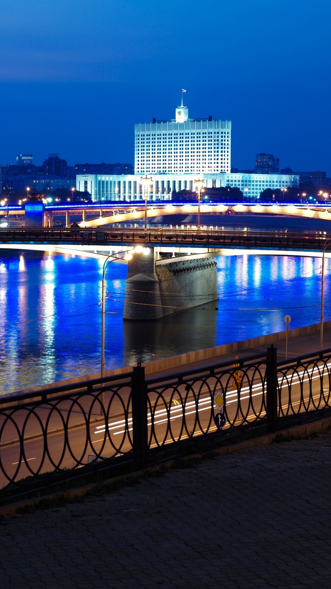 Bridge Over River During Night Time. Wallpaper in 1080x1920 Resolution