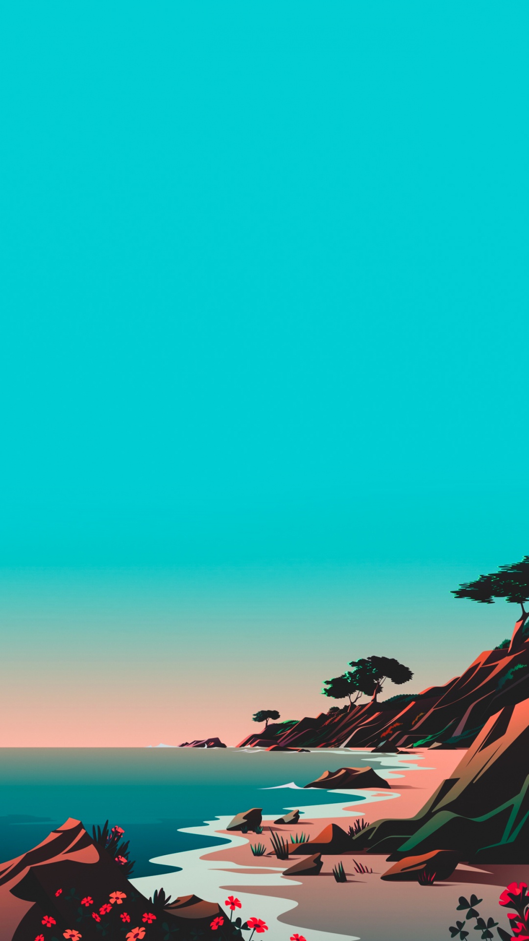Drawing, Ios, Apples, Water, Blue. Wallpaper in 1080x1920 Resolution