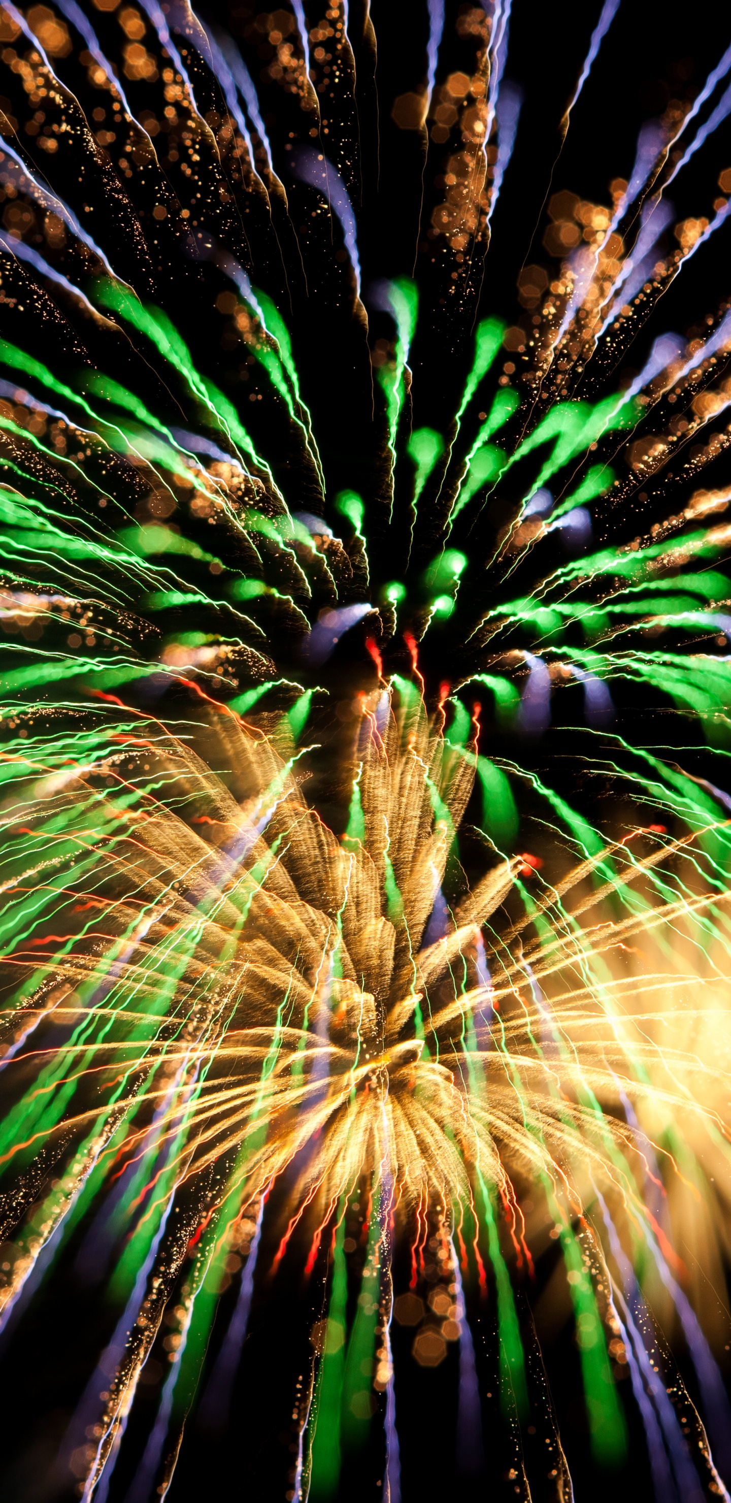 Feuerwerk, Begrüssen, Gr, Neue Jahre Tag, Nacht. Wallpaper in 1440x2960 Resolution
