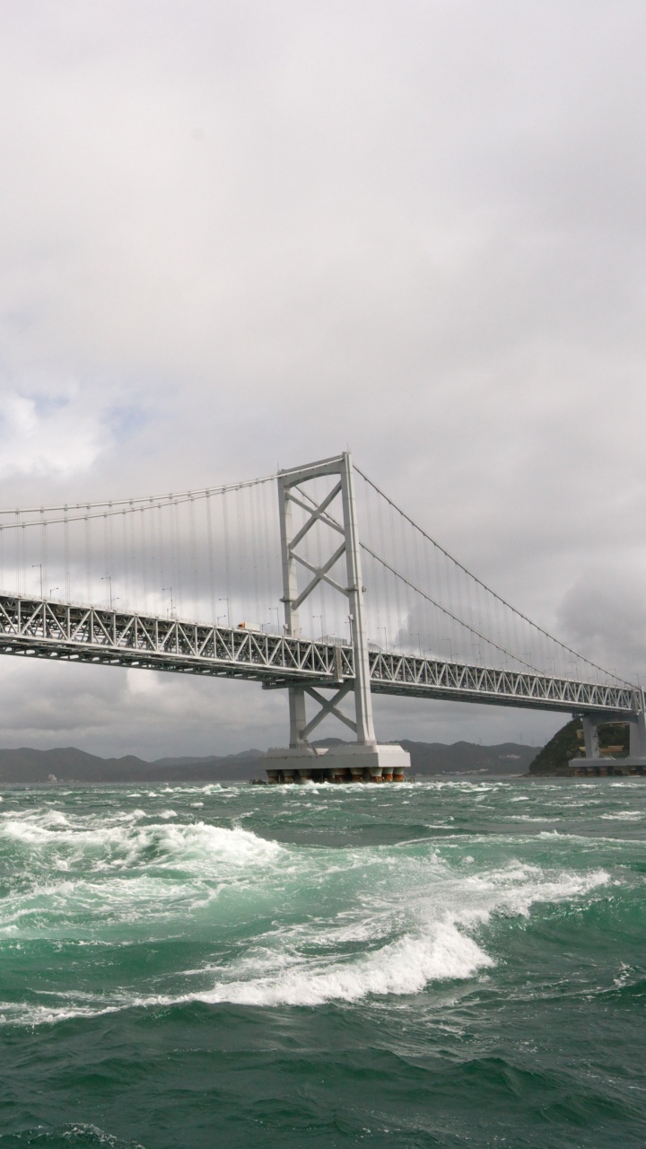 Pont Gris Sur la Mer Pendant la Journée. Wallpaper in 720x1280 Resolution