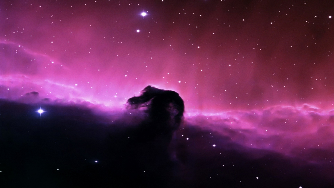 Sterne am Himmel Während Der Nacht. Wallpaper in 1366x768 Resolution