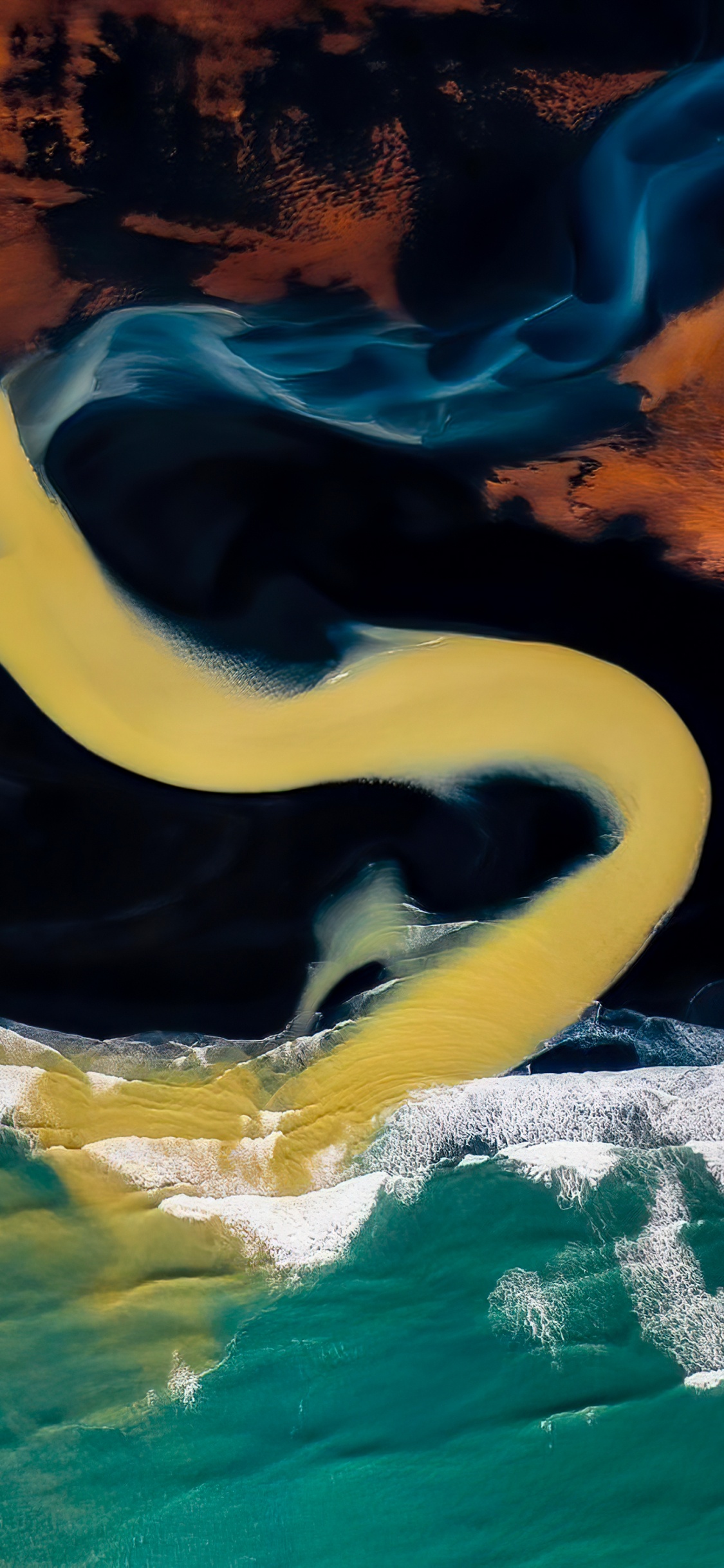 Agua, Pintura, Arte, el Viento de la Onda, Patrón. Wallpaper in 1125x2436 Resolution