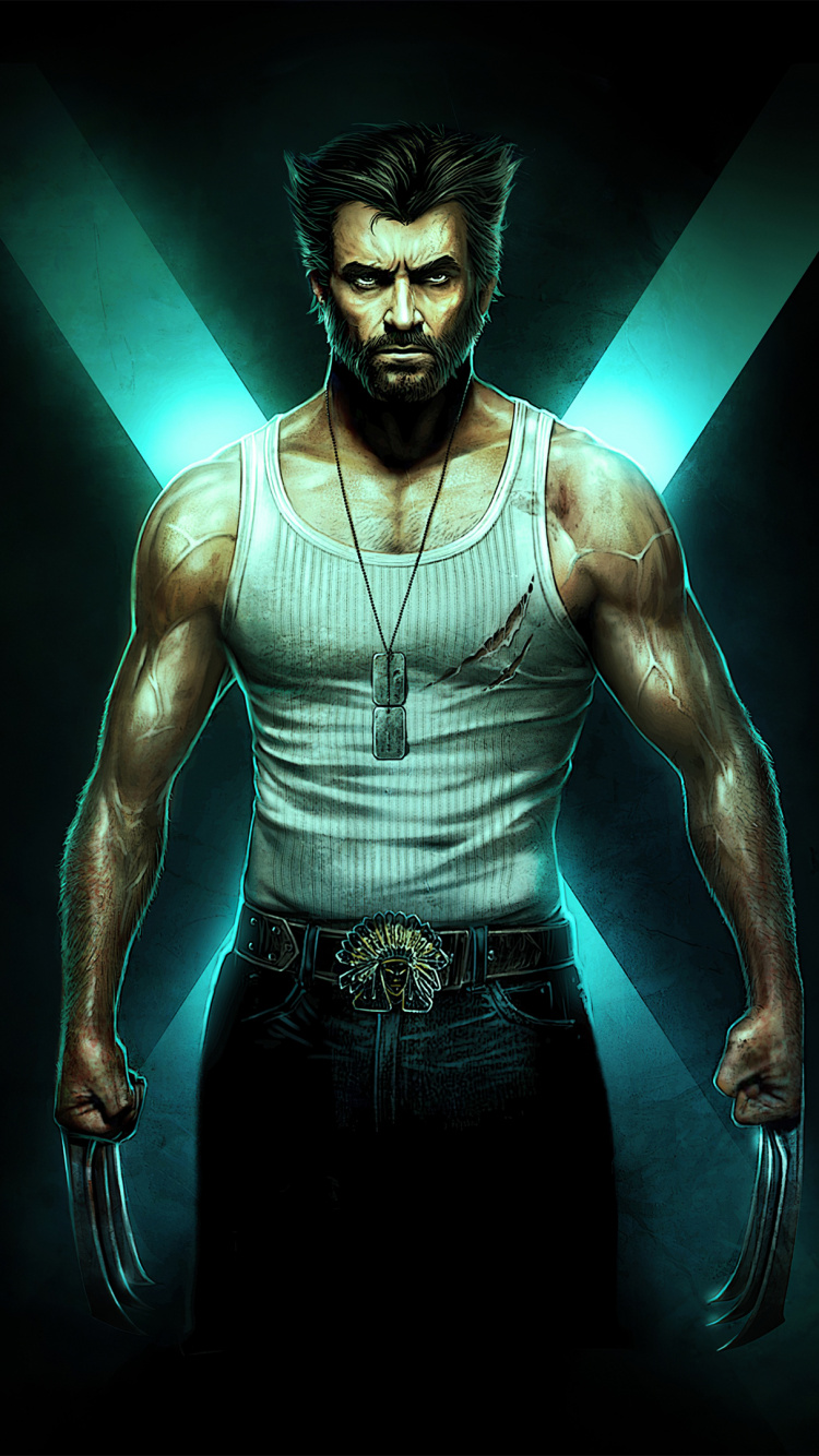Hugh Jackman Wolverine, Hugh Jackman, Carcajou, Marvel Comics, Superhero. Wallpaper in 750x1334 Resolution
