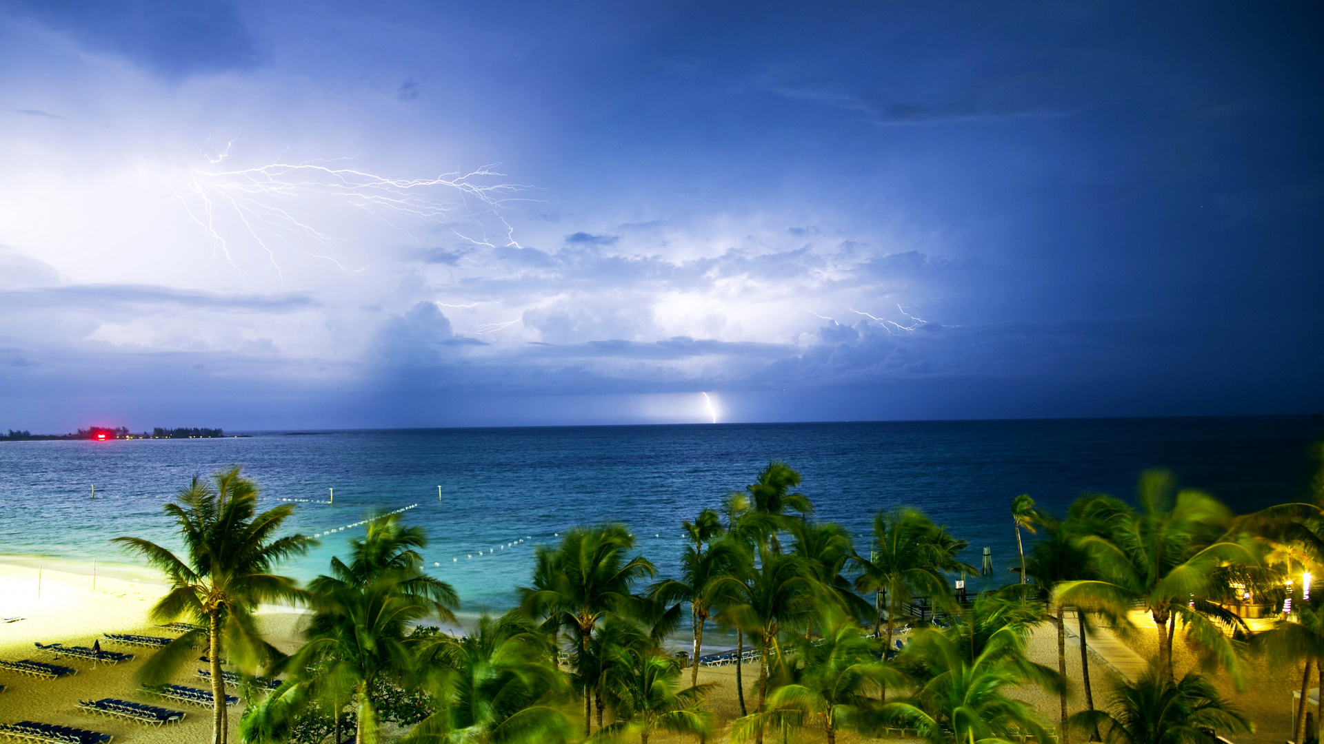 Green Palm Trees Near Body of Water Under Blue Sky During Daytime. Wallpaper in 1920x1080 Resolution