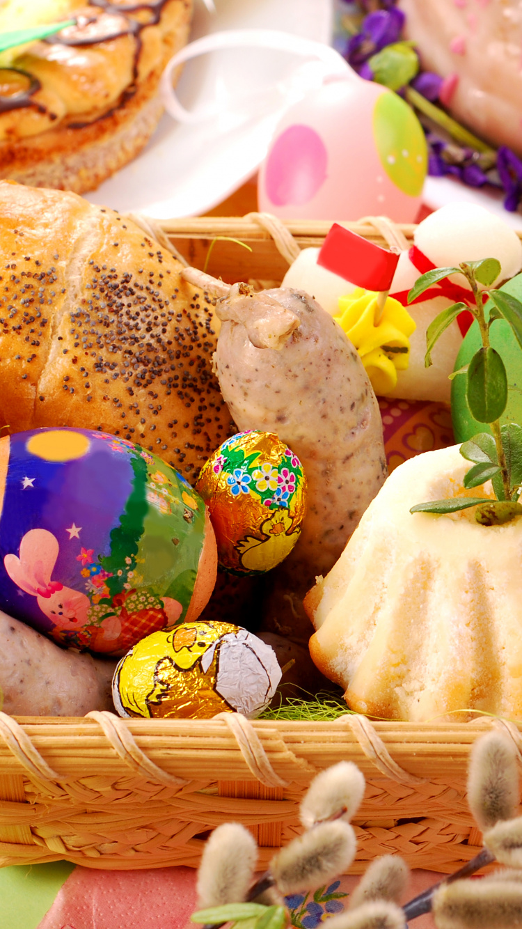 Alimento, Pascua, Cesta de Regalo, Vegetal, Finger Food. Wallpaper in 750x1334 Resolution