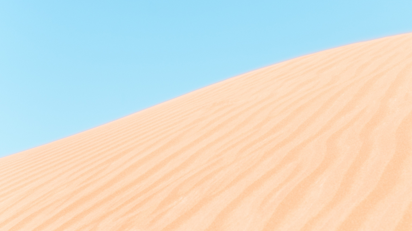 Sable Brun Sous Ciel Bleu Pendant la Journée. Wallpaper in 1366x768 Resolution