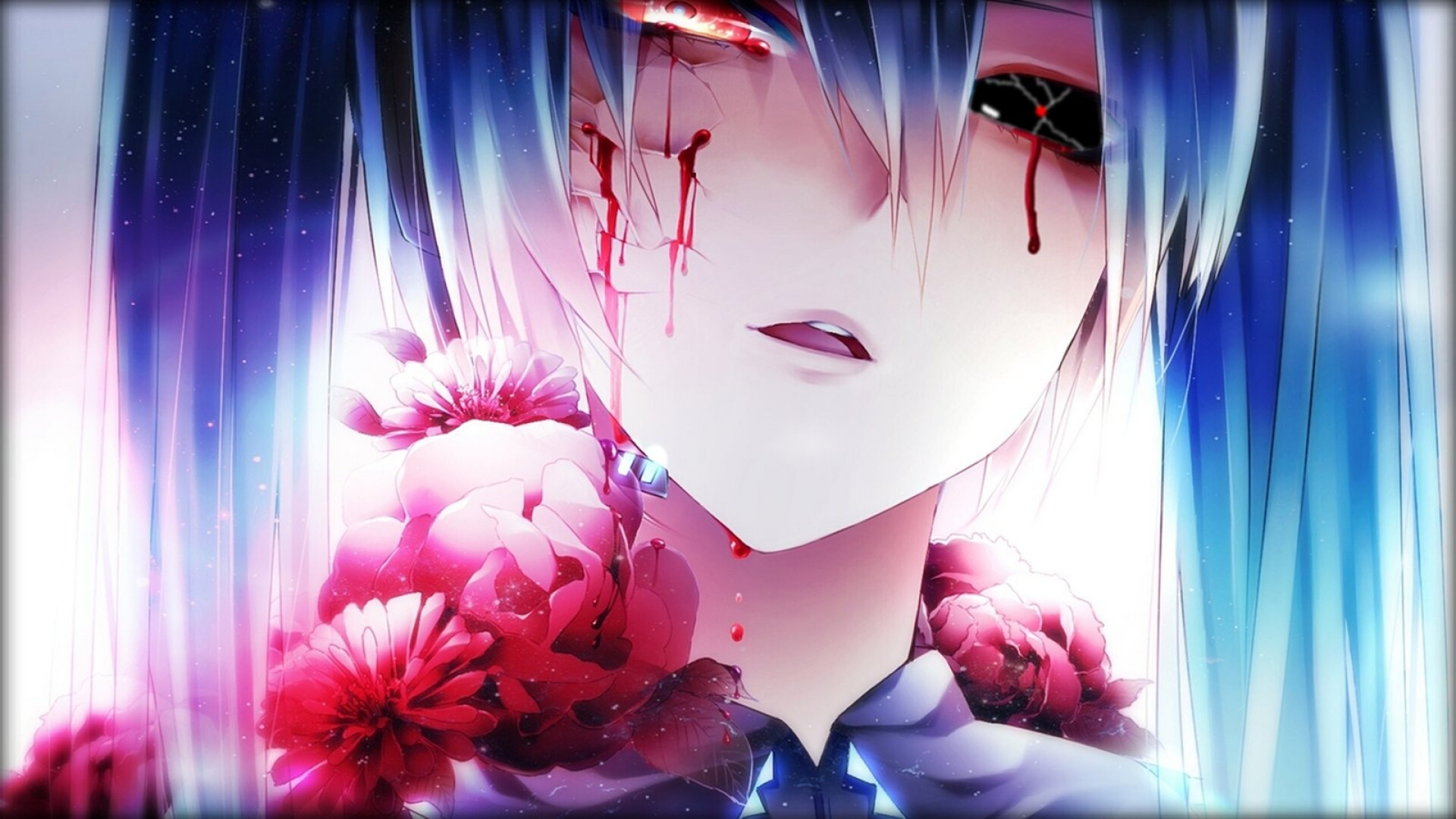 初音未来, 艺术创作, 紫色的, 粉红色, 女孩 壁纸 1920x1080 允许