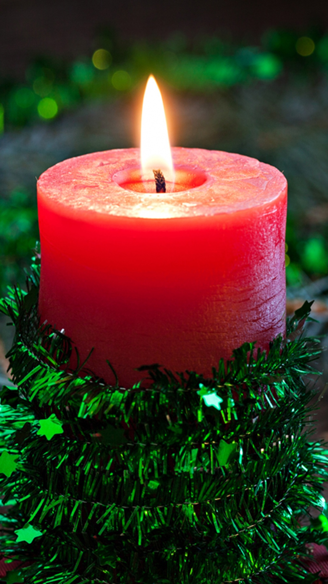 Candle, Green, Lighting, Christmas, Tree. Wallpaper in 1080x1920 Resolution
