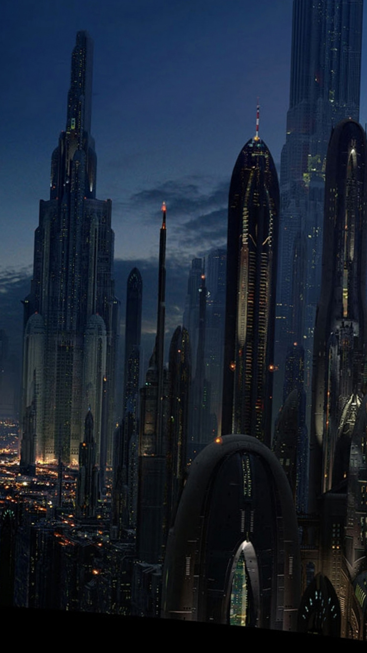 City Skyline During Night Time. Wallpaper in 750x1334 Resolution