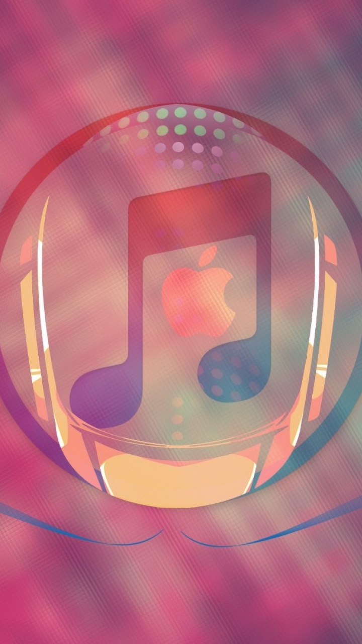 Itunes, Apple, 红色的, 粉红色, 圆圈 壁纸 720x1280 允许