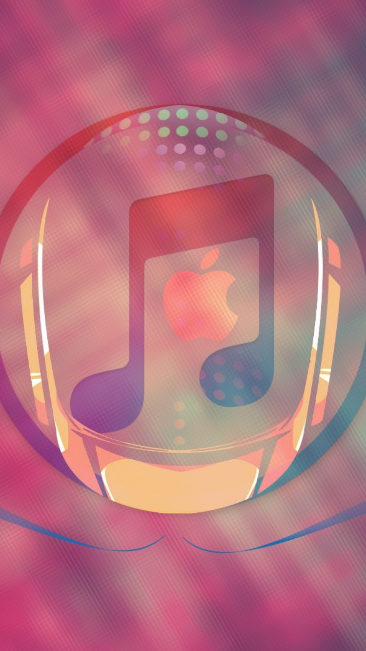 Itunes, Apple, 红色的, 粉红色, 圆圈 壁纸 750x1334 允许