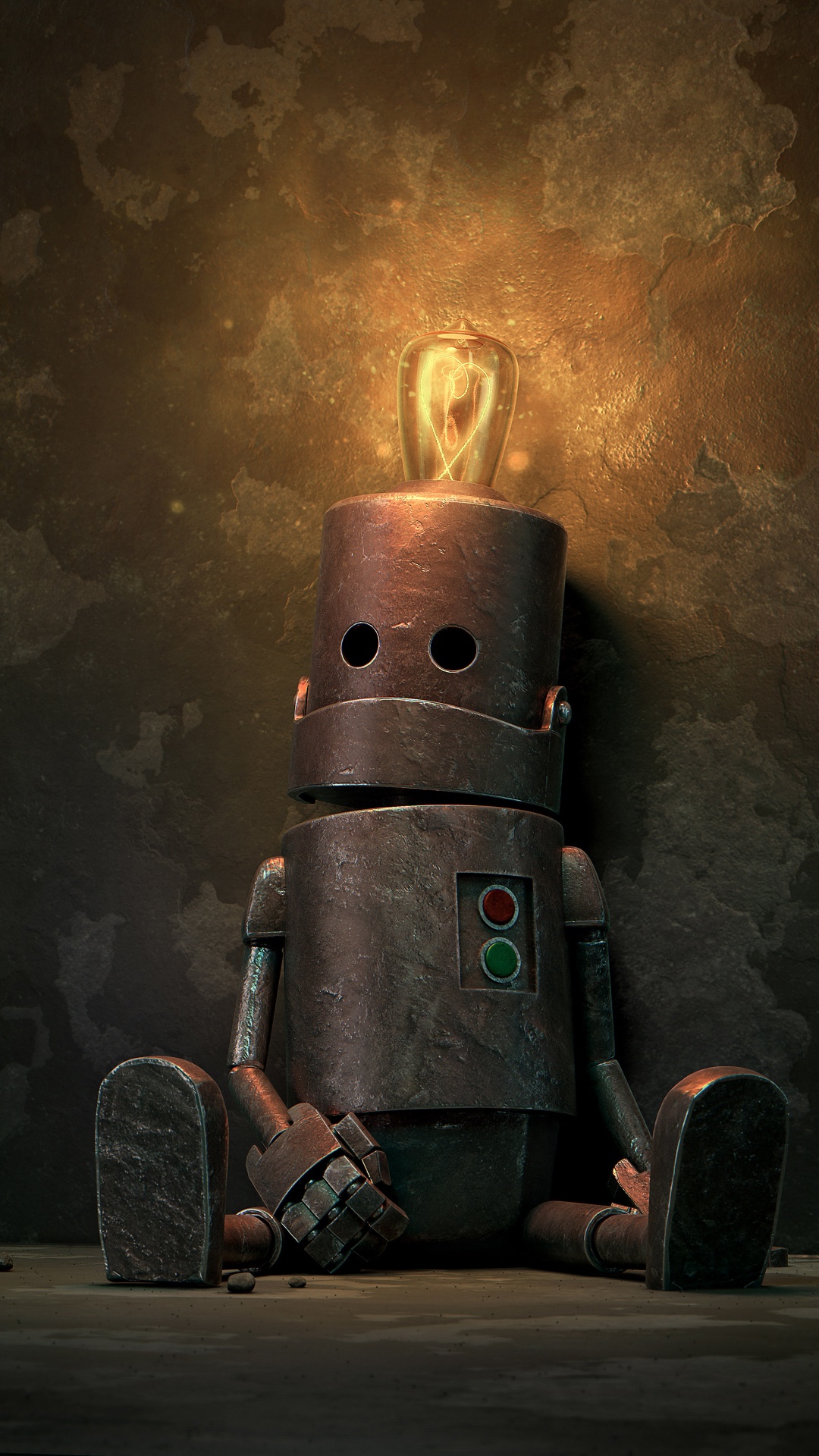 Robot, Arte, Ventana, Gas, Espacio. Wallpaper in 1080x1920 Resolution