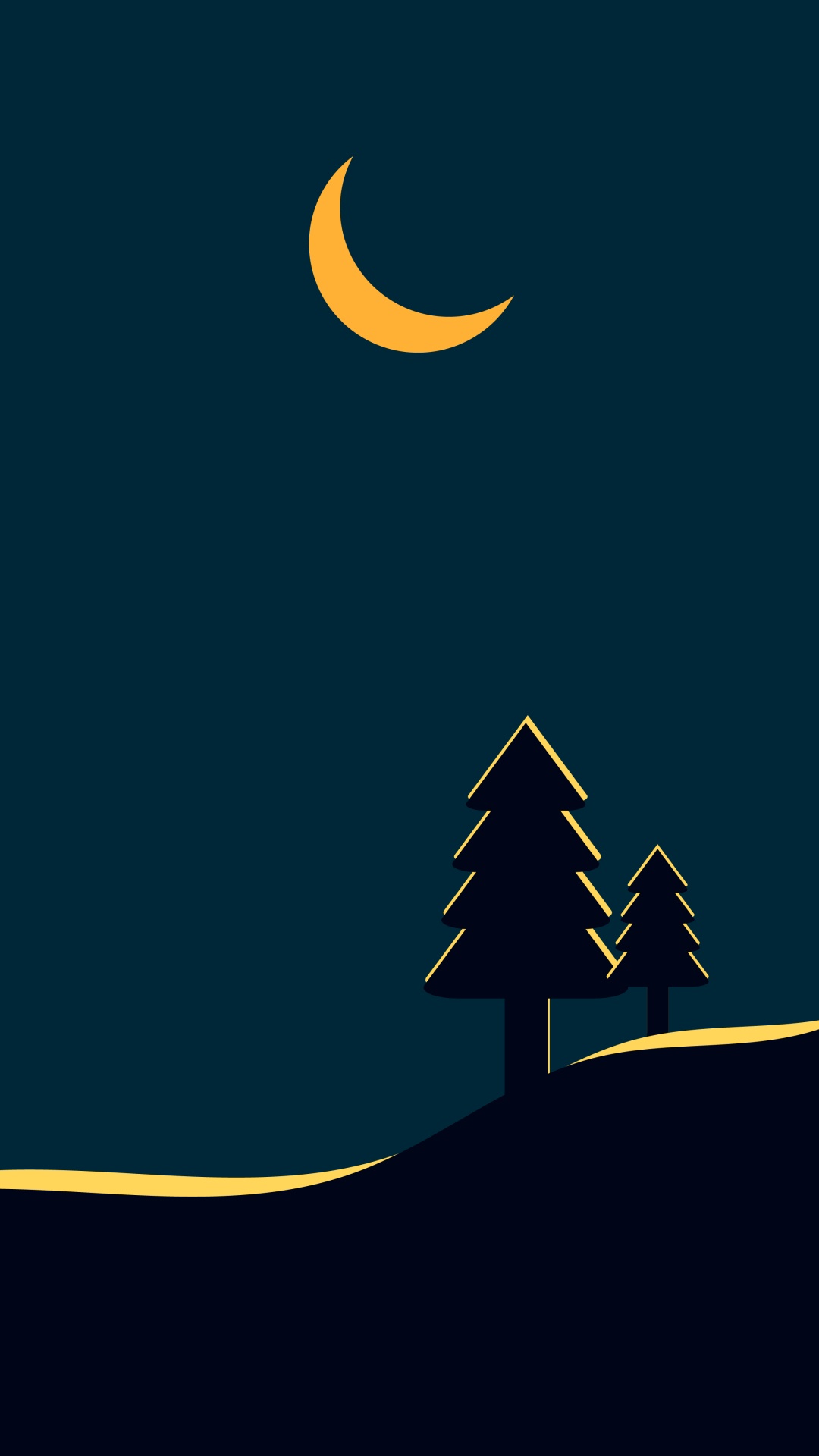 Minimalism, Crescent, Astronomical Object, Woody Plant, Christmas Decoration. Wallpaper in 1080x1920 Resolution