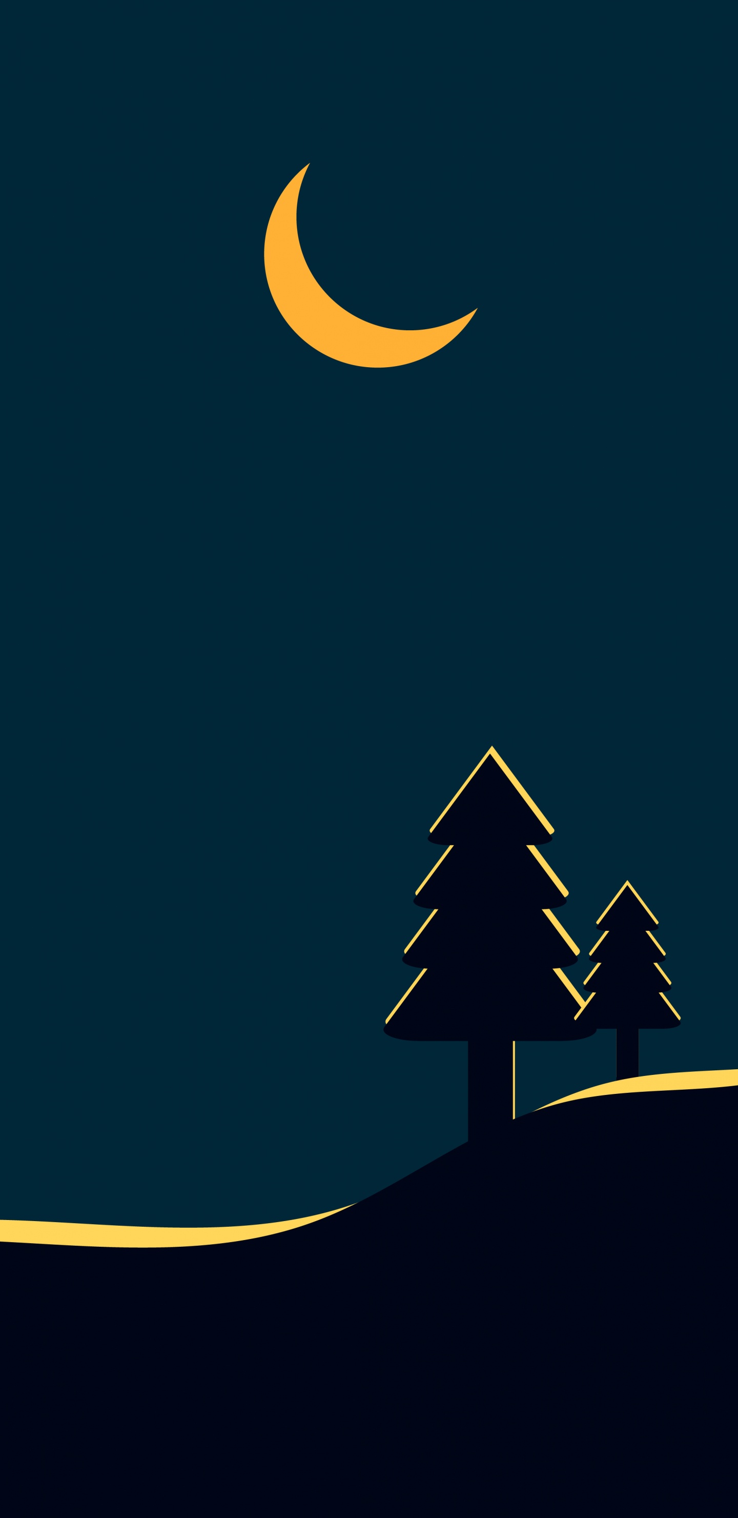 Minimalisme, Objet Astronomique, Plantes Ligneuses, Décoration de Noël, Événement Céleste. Wallpaper in 1440x2960 Resolution