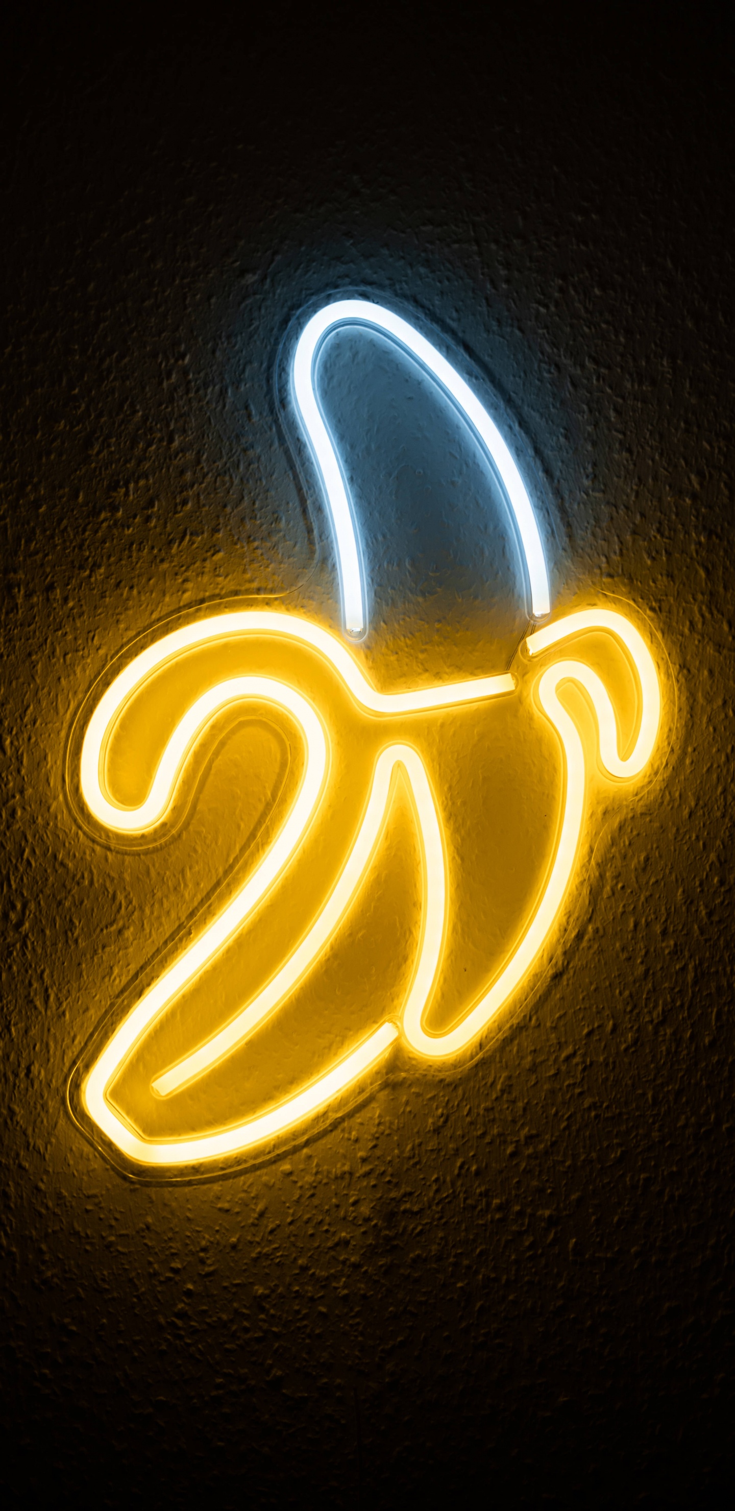 Banane, Leuchtreklame, Neon-Beleuchtung, Neon, Licht. Wallpaper in 1440x2960 Resolution