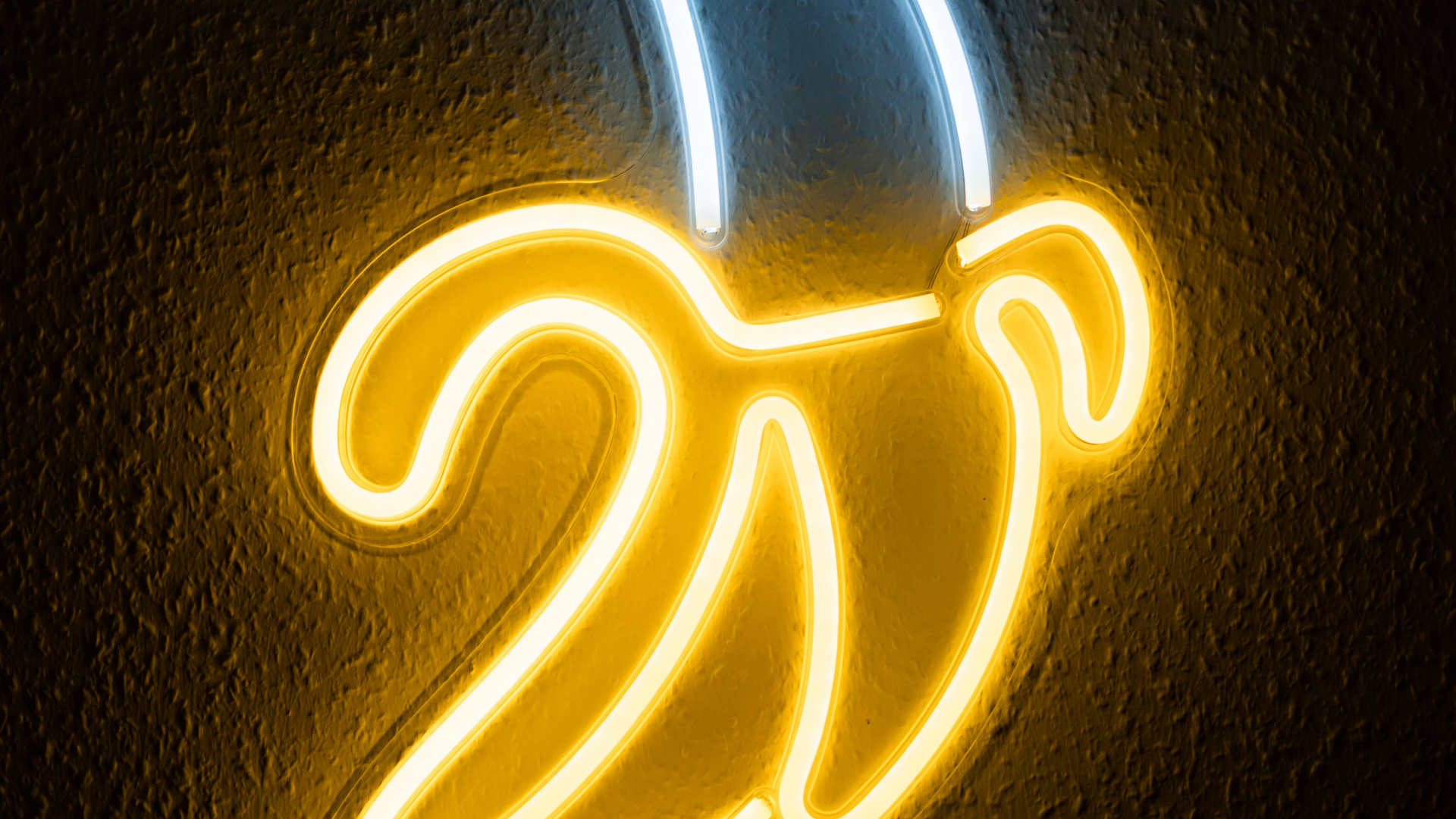 Banano, la Iluminación de Neón, Neon, Luz, Oro. Wallpaper in 1920x1080 Resolution