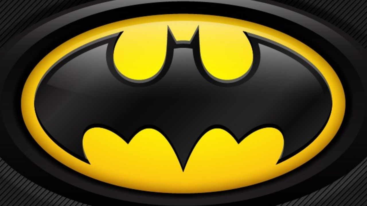 Black and Yellow Batman Logo. Wallpaper in 1280x720 Resolution