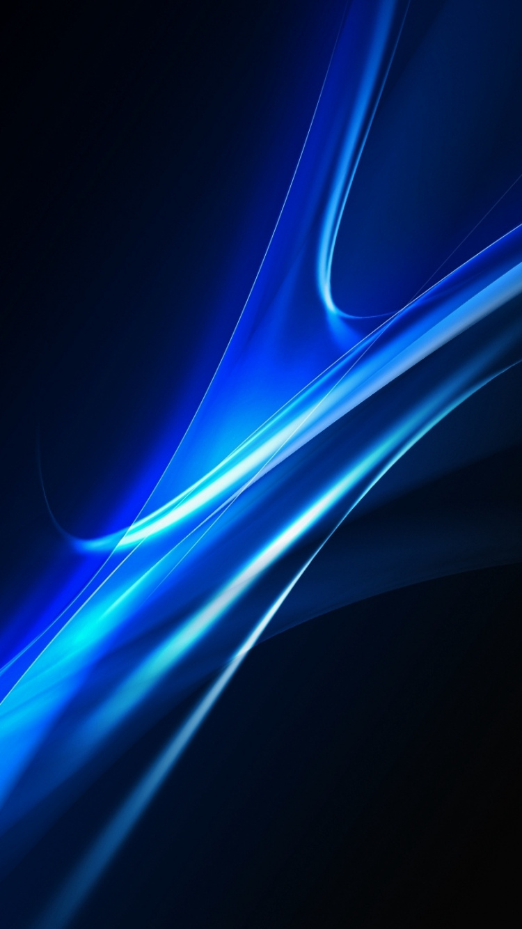 Blaues Und Weißes Licht Digitale Tapete. Wallpaper in 750x1334 Resolution