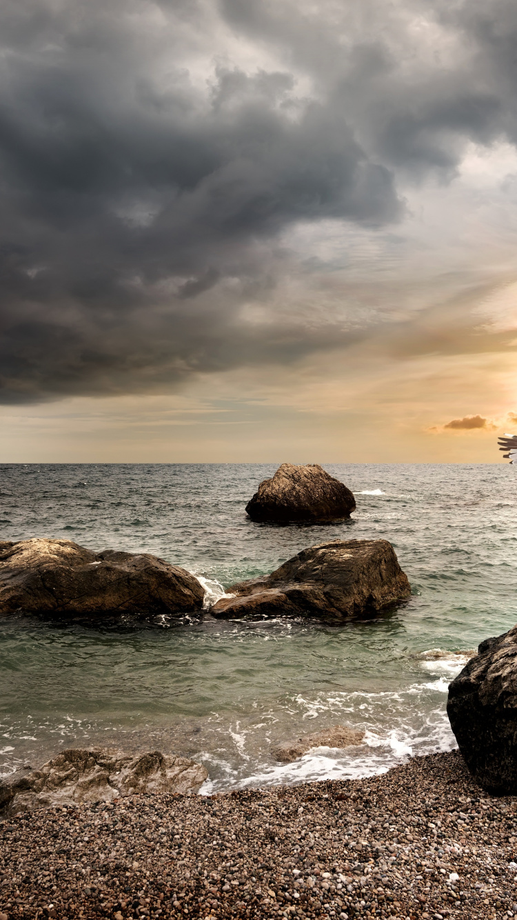 Cloud, Illustration, Blitz, Wasser, Atmosphäre. Wallpaper in 750x1334 Resolution