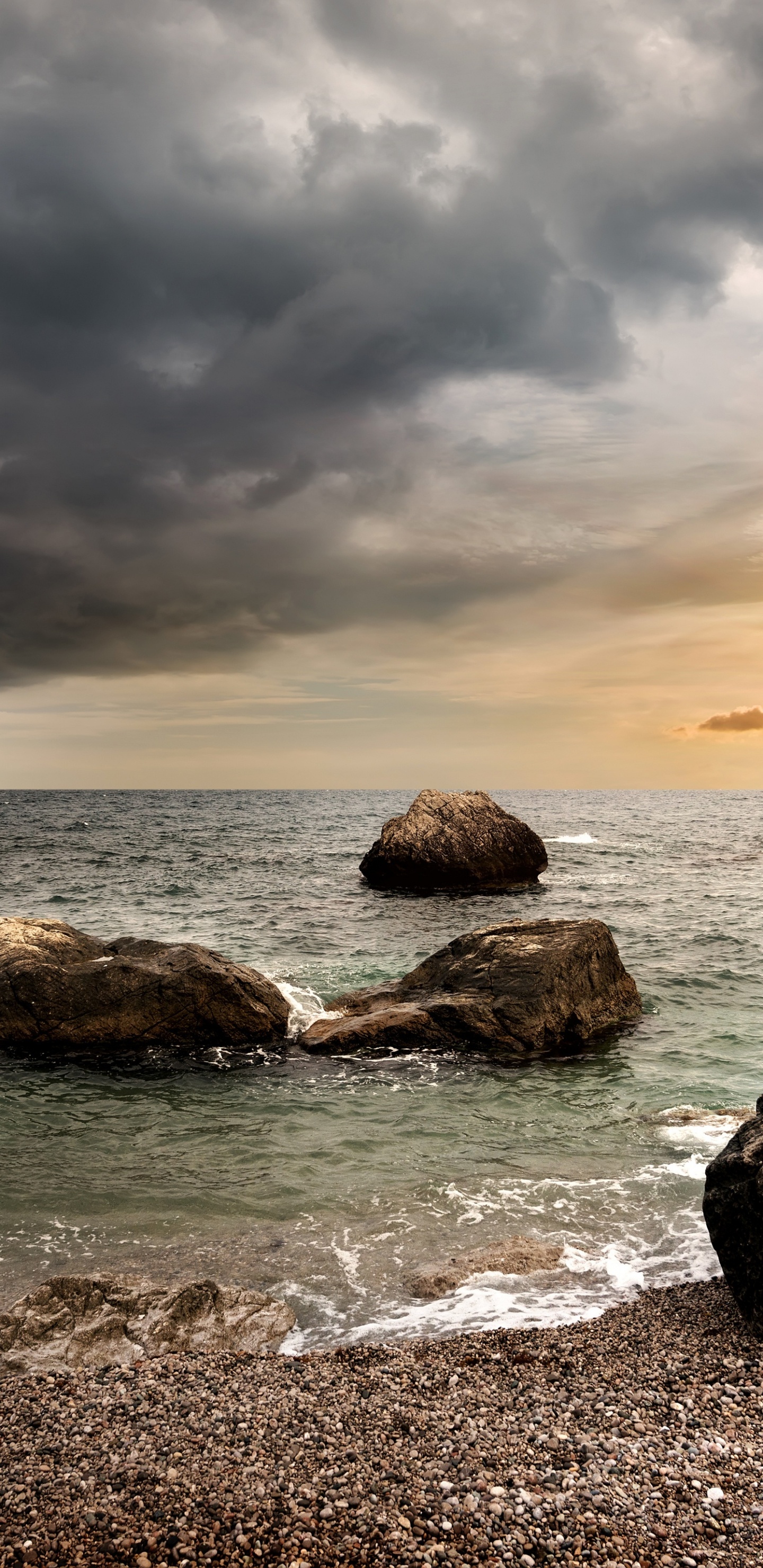 Illustration, Foudre, Eau, Atmosphère, Highland. Wallpaper in 1440x2960 Resolution