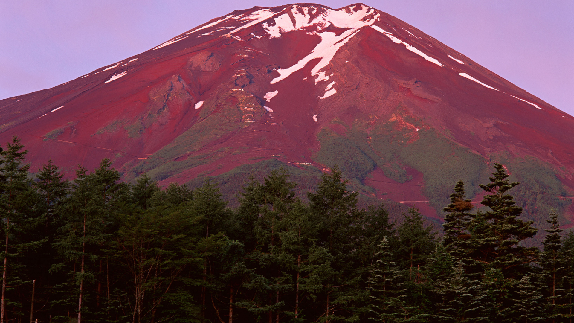 Brown Mountain Near Green Trees During Daytime. Wallpaper in 1920x1080 Resolution