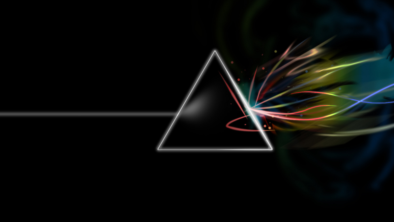Pink Floyd, Graphic Design, Line, Graphics, Darkness. Wallpaper in 1366x768 Resolution