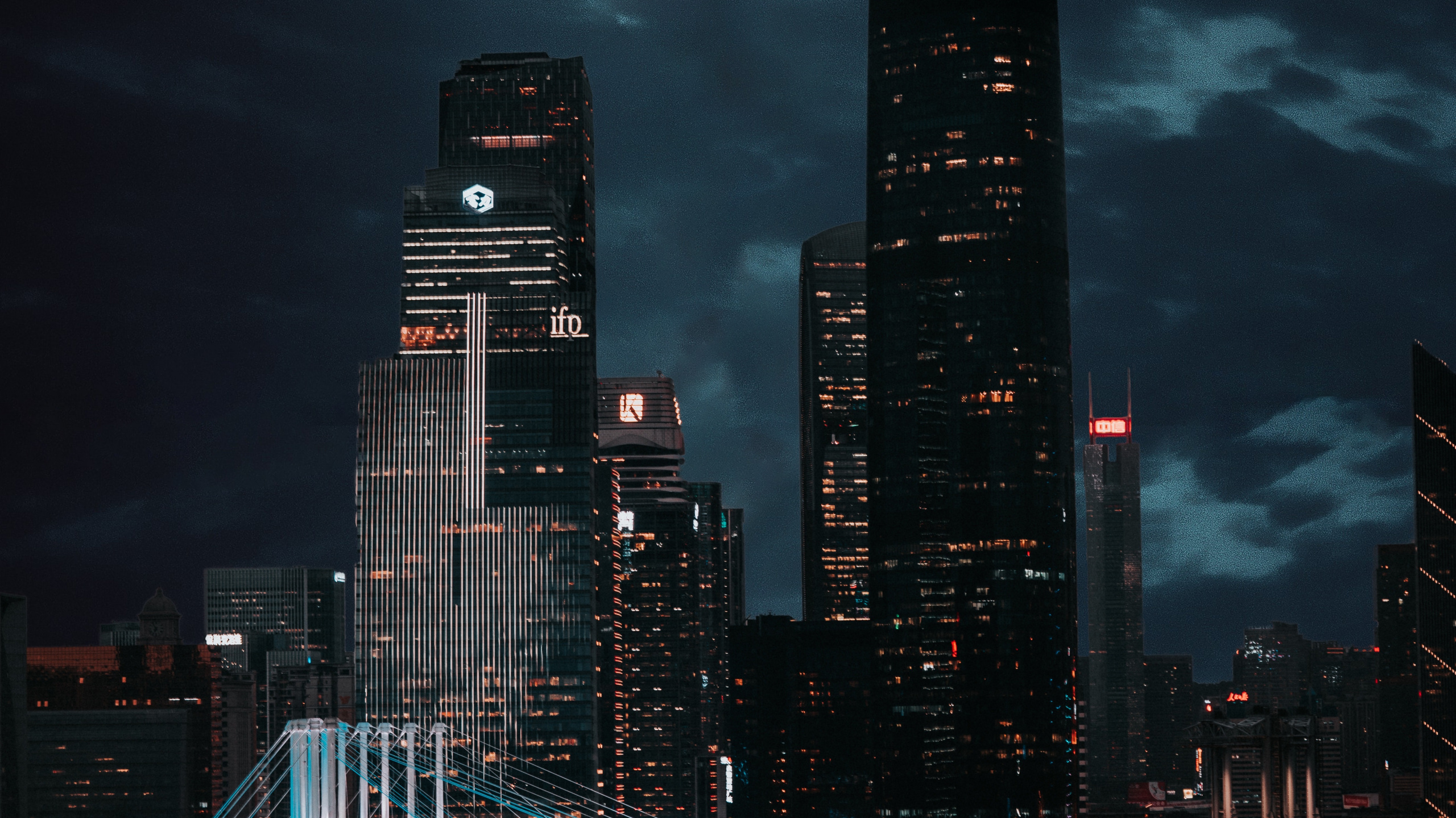 Guangzhou, Eau, Gratte-ciel, Bâtiment, Atmosphère. Wallpaper in 2560x1440 Resolution