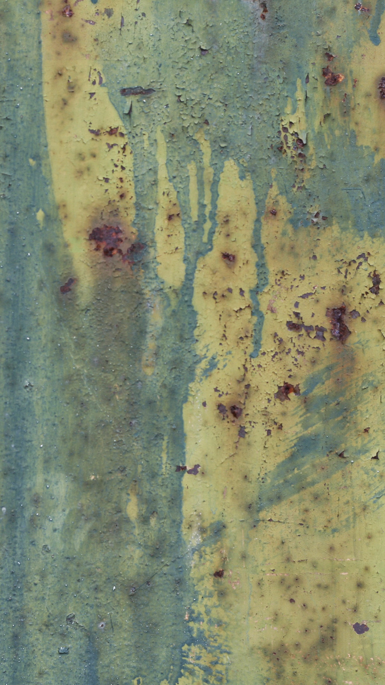 Blaue Und Braune Abstrakte Malerei. Wallpaper in 750x1334 Resolution