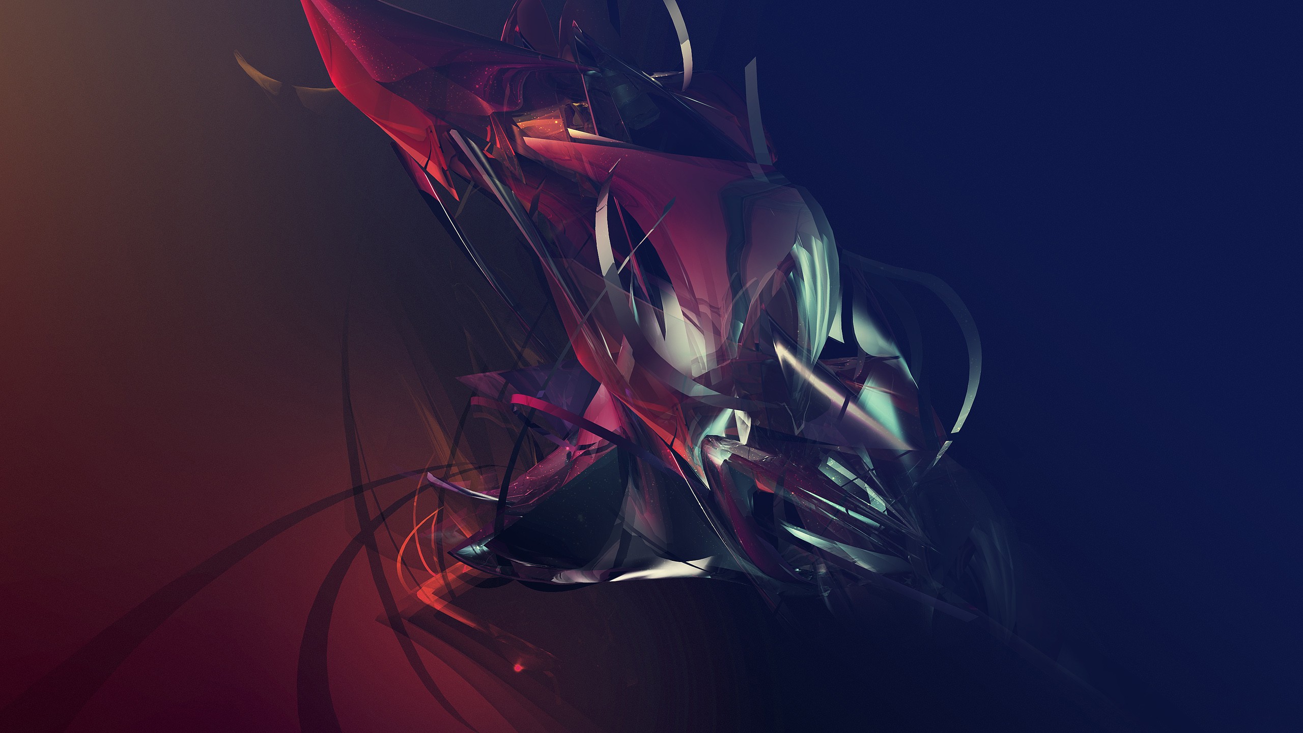 Peinture Abstraite Rouge et Bleue. Wallpaper in 2560x1440 Resolution