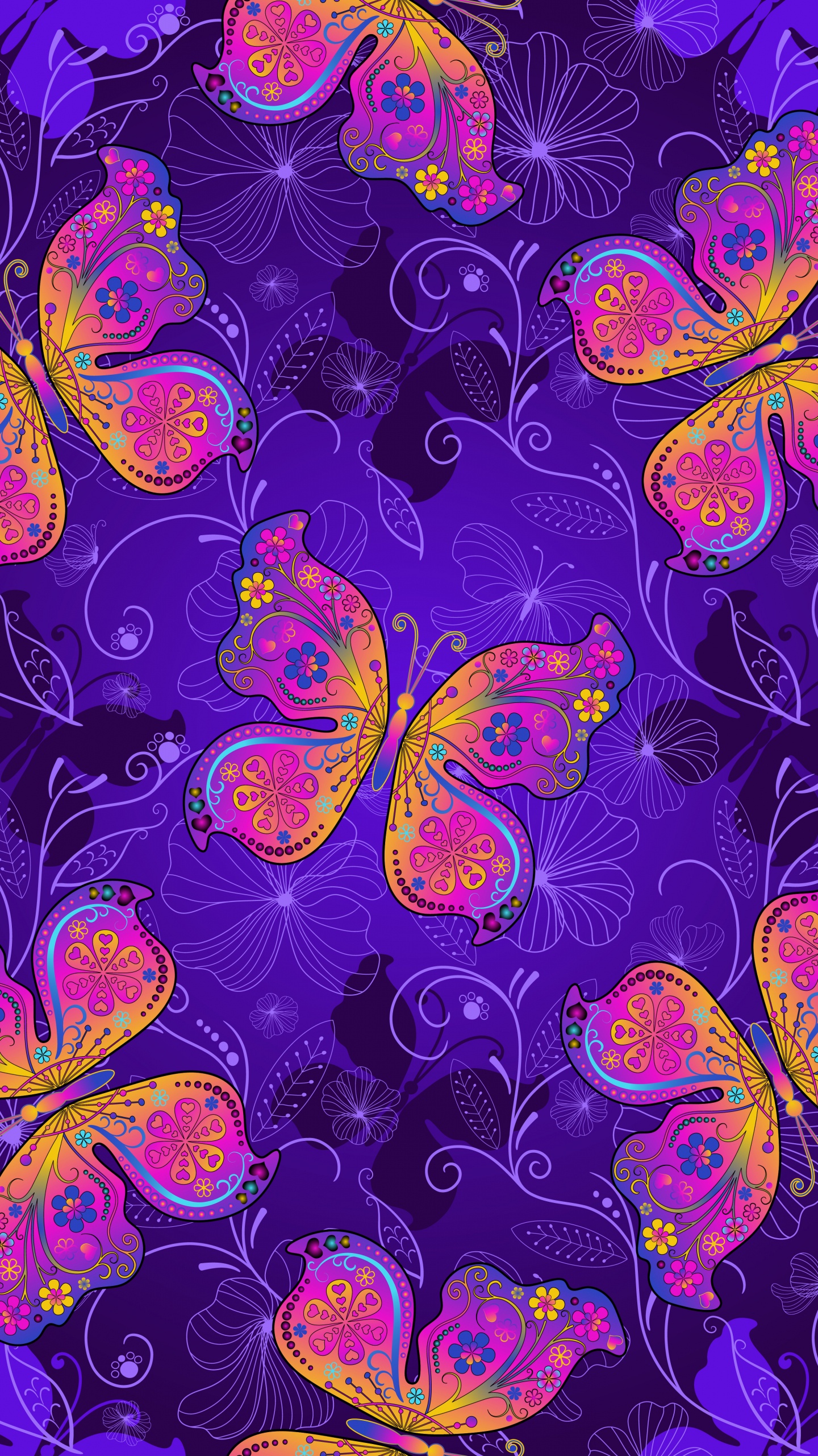 Download 1440x2560 Wallpaper Green and Blue Butterflies Illustration Green and Blue Butterflies Illustration. Wallpaper in 1440x2560 Resolution