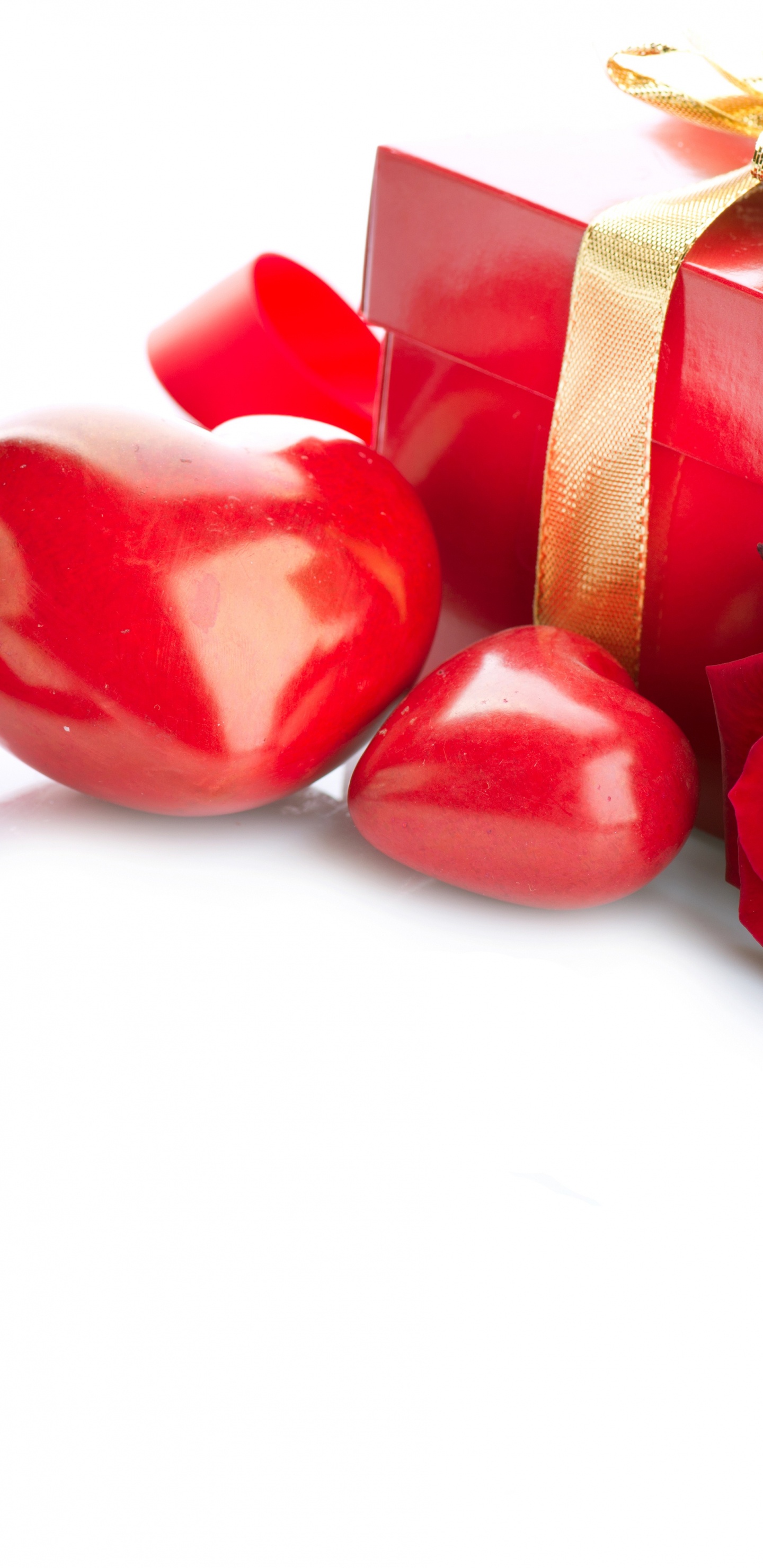 le Jour de Valentines, Cœur, Roses, Cadeau, Red. Wallpaper in 1440x2960 Resolution