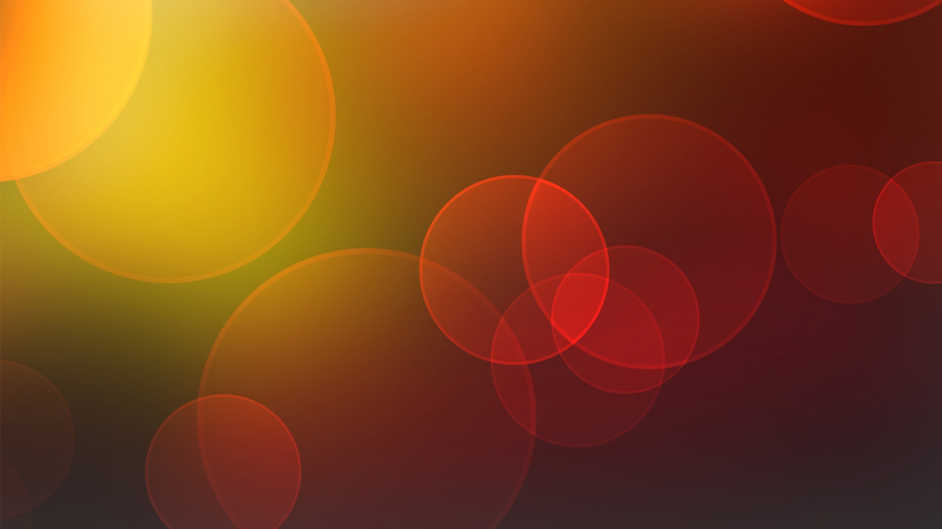 Orange Und Gelbe Lichtillustration. Wallpaper in 1366x768 Resolution