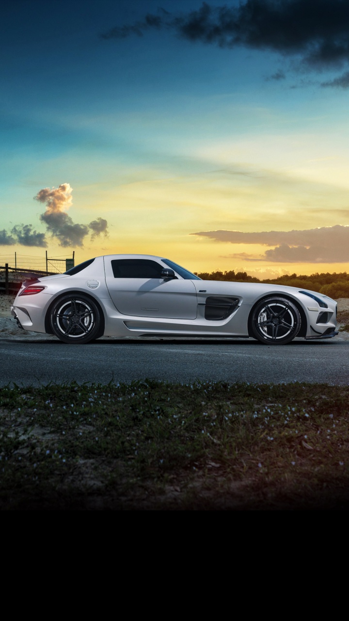 Mercedes Benz, Mercedes Benz Sls Amg, Coche, Deportivo, Grupo Mercedes Benz. Wallpaper in 720x1280 Resolution