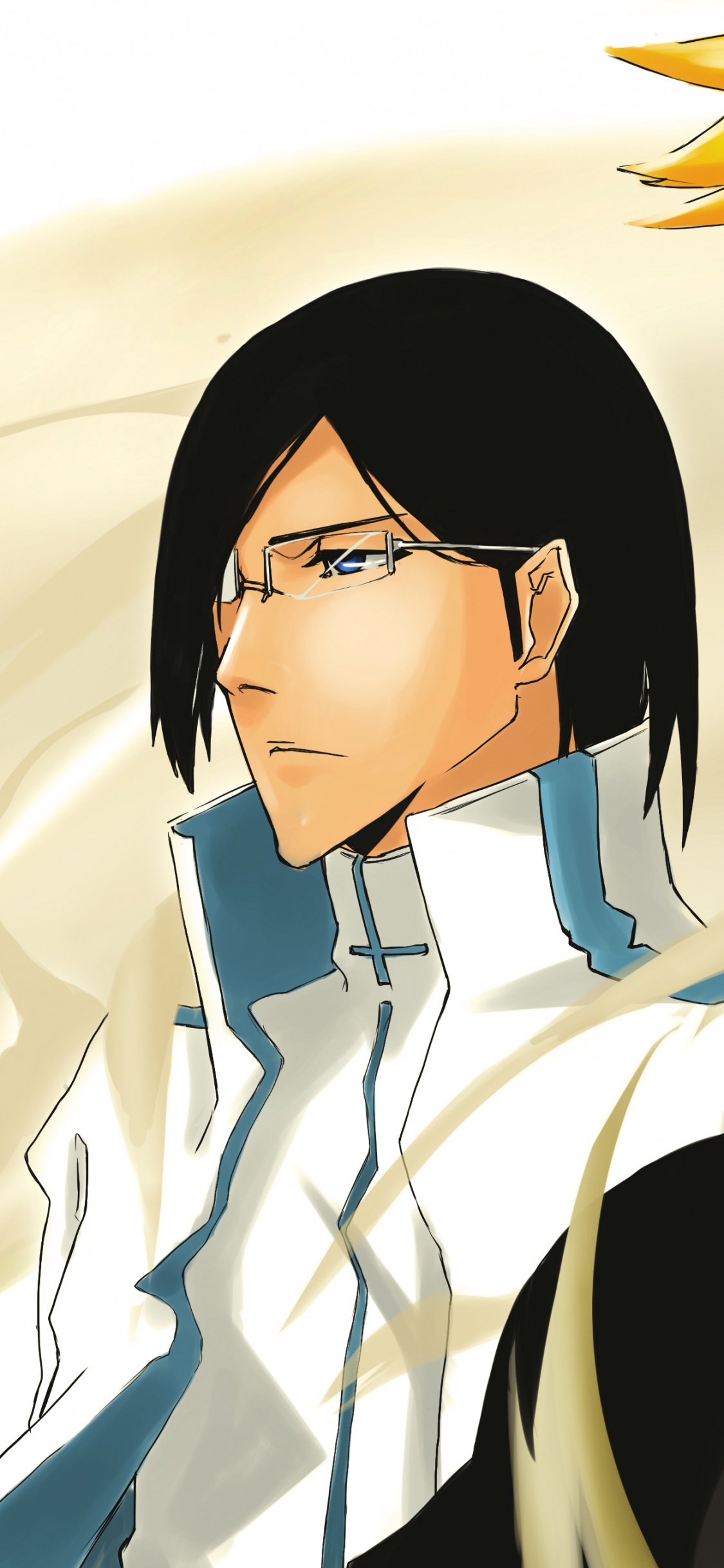 Schwarzhaariger Männlicher Anime-Charakter. Wallpaper in 1125x2436 Resolution