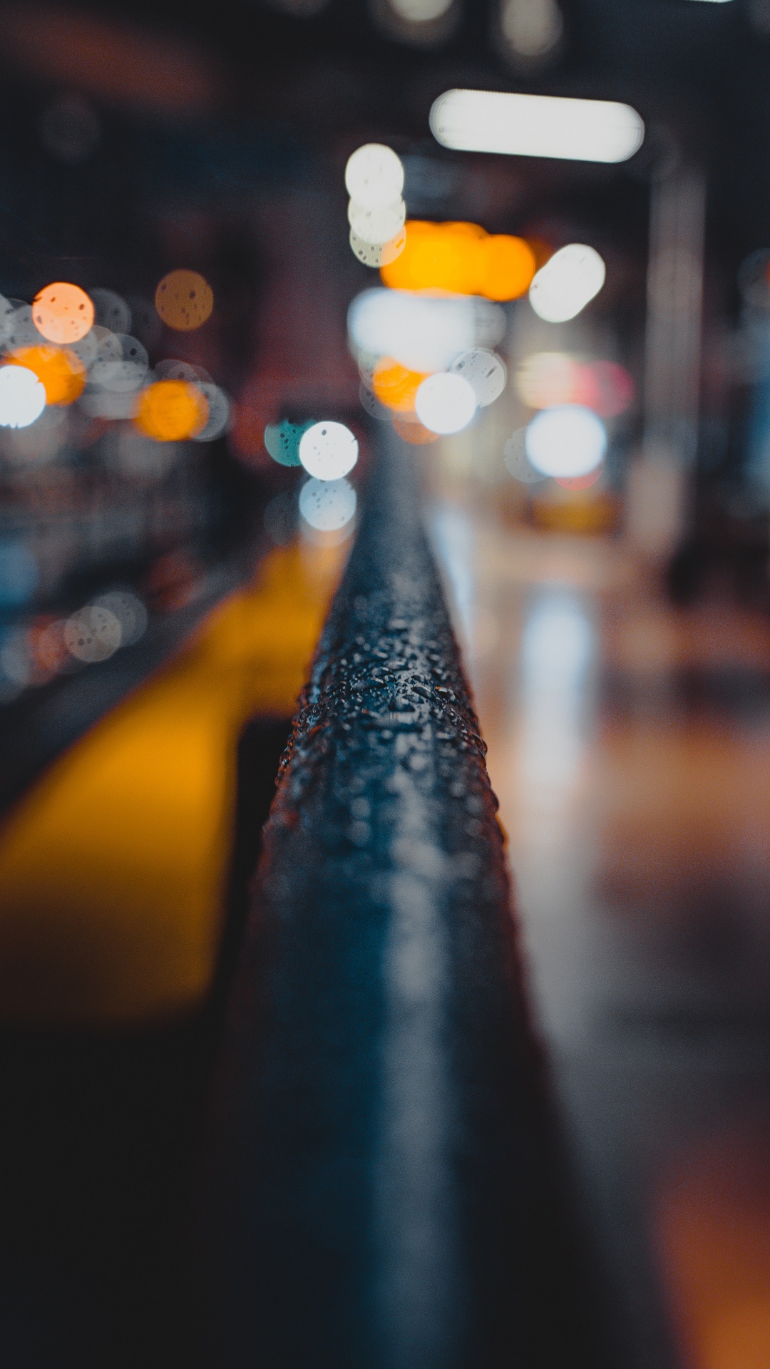 Black Asphalt Road During Night Time. Wallpaper in 1080x1920 Resolution