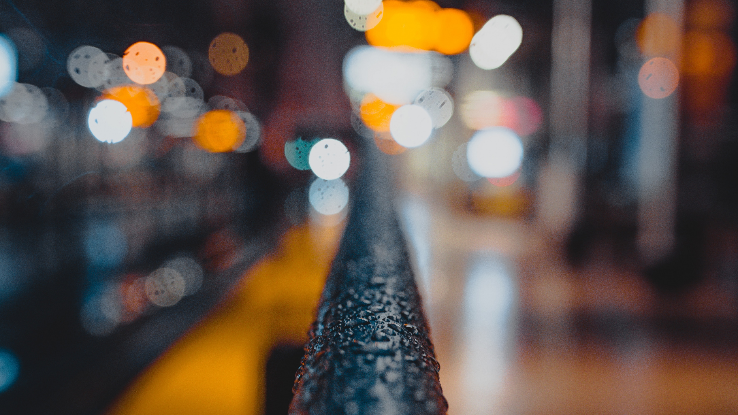 Black Asphalt Road During Night Time. Wallpaper in 2560x1440 Resolution