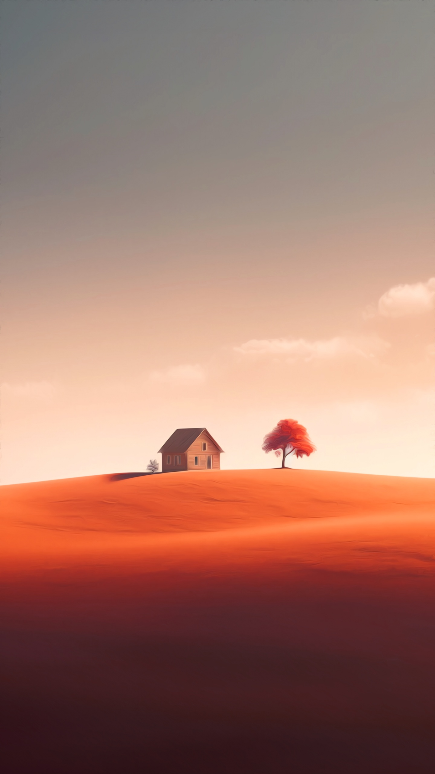 Cloud, Ökoregion, Orange, Naturlandschaft, Horizont. Wallpaper in 1440x2560 Resolution